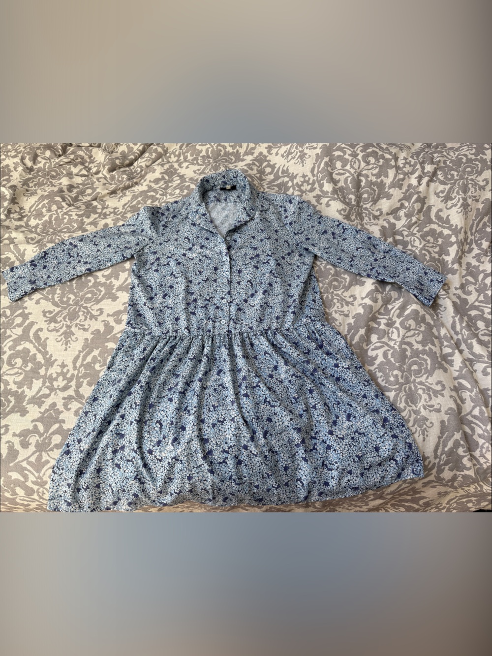 Tuckernuck Blue Hydrangea Print Hayes Shirt Dress